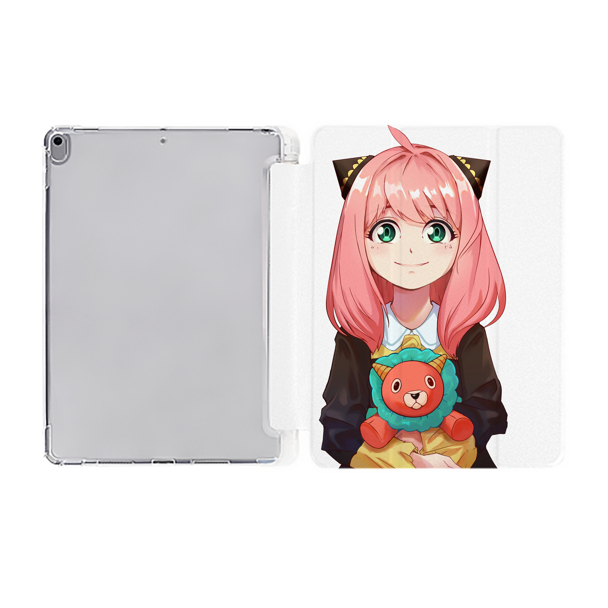 （画像用） SPY×FAMILY间谍家家酒 IPad ケース ペン収納付き 三つ折りスタンド PUレザー×シリコン 対応機種9.5/10.5/10.9インチ